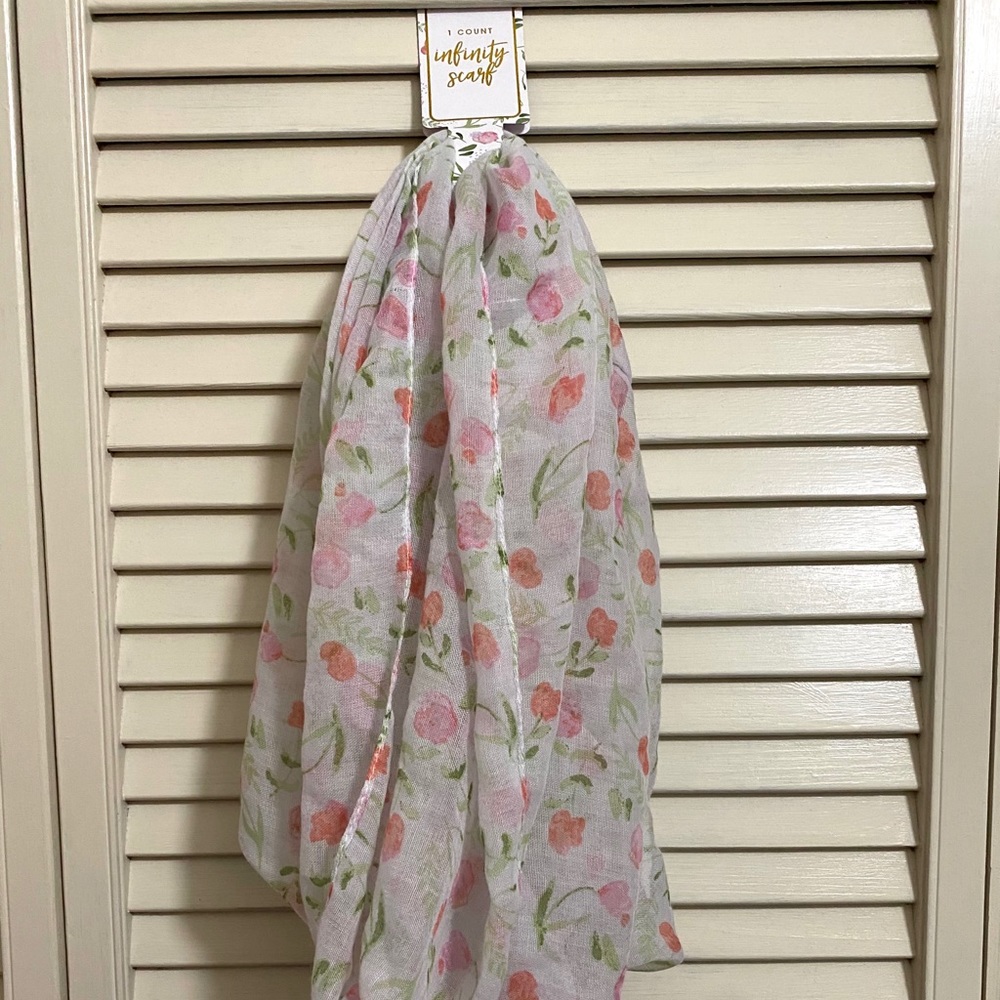Floral infinity scarf